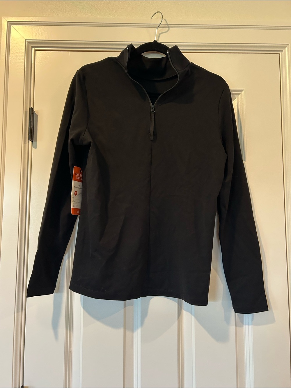 CAbi Black Women's Half-Zip Tailored Turtleneck